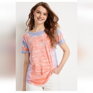 Maurices 24/7 drop shoulder tie dye tee xs